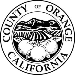 Orange County,California badge vector file Black white vector outline or line art file