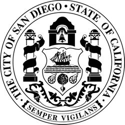 San Diego,California badge vector file Black white vector outline or line art file