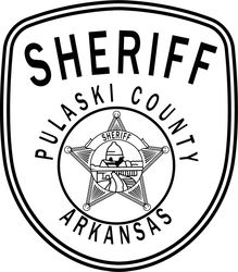 arkansas pulaski county sheriff patch vector file 2 Black white vector outline or line art file