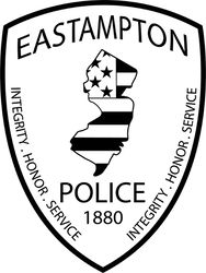 EASTAMPTON NJ POLICE PATCH VECTOR FILE Black white vector outline or line art file