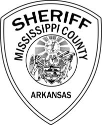 Mississippi County Arkansas Sheriff's Department Patch vector file Black white vector outline or line art file