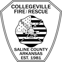 SALINE COUNTY FIRE RESCUE PATCH VECTOR FILE Black white vector outline or line art file