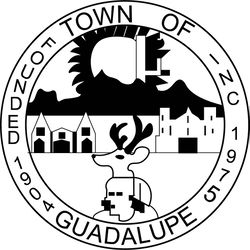 town of Guadalupe Arizona badge vector file Black white vector outline or line art file