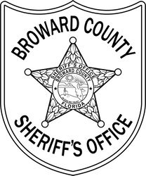 BROWARD COUNTY SHERIFF,S OFFICE LAW ENFORCEMENT Black white vector outline or line art file