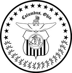 Columbus, Ohio vector file Black white vector outline or line art file