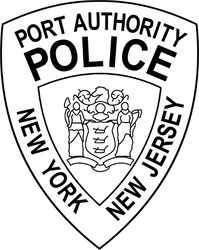 Patch of the NY NJ Port Authority vector file Black white vector outline or line art file