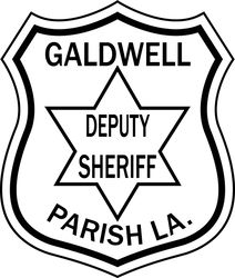 USA LOUISIANA Galdwell Parish Deputy Sheriff patch vector file Black white vector outline or line art file