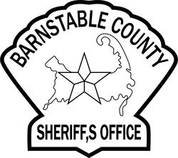 BARNSTABLE COUNTY SHERIFF,S OFFICE PATCH VECTOR FILE Black white vector outline or line art file