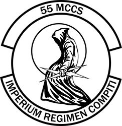 55th Mobile Command and Control Squadron vector file Black white vector outline or line art file