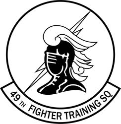 USAF 49TH FIGHTER TRAINING SQ AIR FORCE VECTOR FILE Black white vector outline or line art file