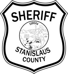 STANISLAUS COUNTY SHERIFF CALIFORNIA PATCH VECTOR FILE Black white vector outline or line art file