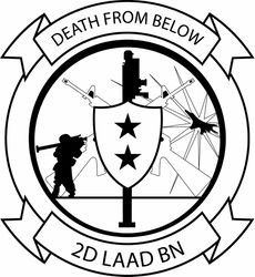 DEATH FROM BELOW 2D LAAD BN PATCH VECTOR FILE Black white vector outline or line art file
