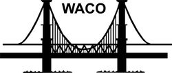 Waco,Texas vector file Black white vector outline or line art file