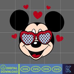 Designs Cartoon Valentine Svg, Be My Valentine Svg, Mouse And Friend Character Movie Svg (30)