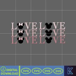 Designs Cartoon Valentine Svg, Be My Valentine Svg, Mouse And Friend Character Movie Svg (33)
