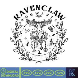 Ravenclaw Hogwarts Svg, Magical World Svg, Witchcraft Svg Sublimation, Wizarding School Crests, Instant Download