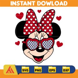 Designs Cartoon Valentine Svg, Be My Valentine Svg, Mouse And Friend Character Movie Svg (31)