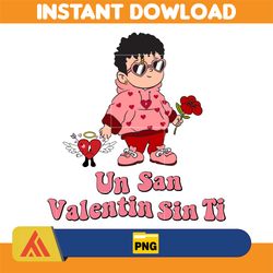 Bad Bunny Valentines Day Png, Benito Png, Un Valentina Sin Ti, Bad Bunny Png, Cricut Png, Valentine's Day Png (17)