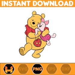 Winnie the Pooh Valentine's Day Png, Winnie the Pooh Png, Baby Pooh Png, Baby Eeyore Png, Winnie the Pooh Clipart,Tigger
