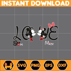 Designs Cartoon Valentine Svg, Be My Valentine Svg, Mouse And Friend Character Movie Svg (54)