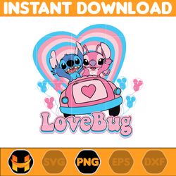 Stitcth Valentine Png, Stitch Png, Cartoon Png, Blue Alien, Valentine Png, Instant Download (20)