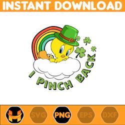 I Pinch Back Png, Pinch Proof Png, St Patrick's Day Png, Cartoon Characters Png, Pot of Gold, Feeling Lucky Png