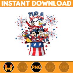 Mouse 4th Of July Png, Cartoon 4th July Png, Fourth Of July Designs, Independence Day, 4th Of July, Instant Download (1)