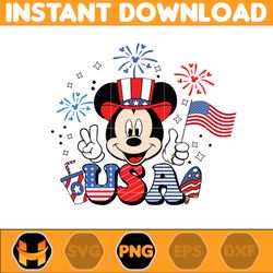 Mouse 4th Of July Png, Cartoon 4th July Png, Fourth Of July Designs, Independence Day, 4th Of July, Instant Download (4)