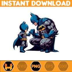 Batman Dad And Son Png, Super Hero Dad And Son Png, Father's Day 2024 Png, Father's Day Png Sublimation, Clipart (2)