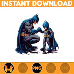 Batman Dad And Son Png, Super Hero Dad And Son Png, Father's Day 2024 Png, Father's Day Png Sublimation, Clipart (3)