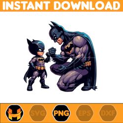 Batman Dad And Son Png, Super Hero Dad And Son Png, Father's Day 2024 Png, Father's Day Png Sublimation, Clipart (5)