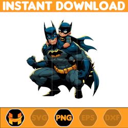 Batman Dad And Son Png, Super Hero Dad And Son Png, Father's Day 2024 Png, Father's Day Png Sublimation, Clipart (7)