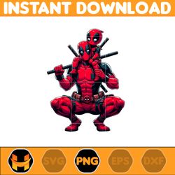 Deadpool Dad And Son Png, Super Hero Dad And Son Png, Father's Day 2024 Png, Father's Day Png Sublimation, Clipart (7)