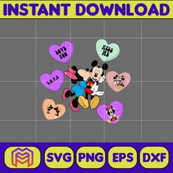 Designs Cartoon Valentine Svg, Be My Valentine Svg, Mouse And Friend Character Movie Svg (47)