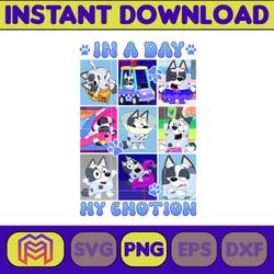 In A Day My Emotion Muffin Png, Cartoon 4th Of July Png, Party in USA png, Bluey Png, Birthday, Bluey Family
