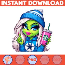 Cowboys Girl Grinch Png, Grinch Girl Cowboys Football Png, Instant Download (8)
