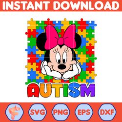 Mickey Autism Svg, Funny Dog And Friends, Character Cartoon Friends, Instant Download (4)