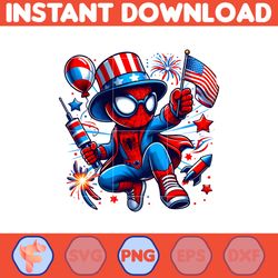 Spider Man 4Th Of July Png,Funny Cartoon Fourth Of July Png, Cartoon Independence Day Png, 4th Of July Png