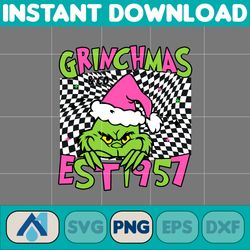 Retro Pink Grinch Png, Retro Christmas Png, Grinch Png, Grinch Png, Christmas Png, Pink Christmas Png (12)