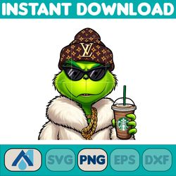 LV Grinch Png, Christmas Green Mean Girl, Logo Svg, Cheetah, Starbuk Coffee Frappe Cup, PNG (1)