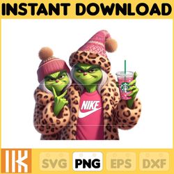 Pink Two Grinch Boys Png, Boujee Grinch Png, Cute Grinchmas Png, Christmas Png Sublimation Design, Green Guy Png (5)