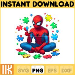 Spider Man Autism Png, Autism Cartoon Png, Autism Awareness Png, Be Kind Png, Autism Kid Png, Instant Download