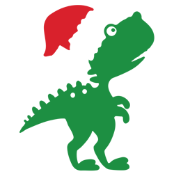 Santa Saurus Monogram, Dinosaur, Funny Christmas Free Svg File