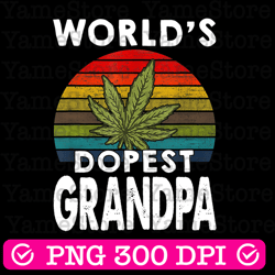 vintage world's dopest grandpa weed png, cannabis png, sublimate designs download, funny 420 cannabis