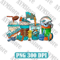 Dolphins Miami Coffee Drink PNG, NFL Coffee Drink Png, NFL Coffee Png, NFL png, Digital Download