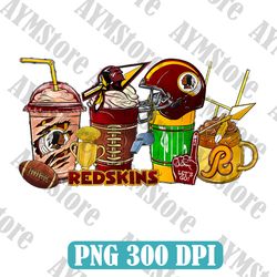 Redskins Coffee Drink PNG, NFL Coffee Drink Png, NFL Coffee Png, NFL png, Digital Download