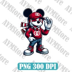 Washington Mickey PNG, Washington PNG, Washington Mickey, NFL Teams PNG, NFL PNG, Png, Instant Download