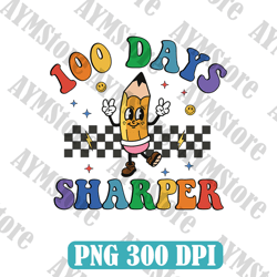 100 Dasy Sharper PNG Retro Pencil School