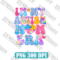 Groovy In My Autism Mom Era Autism Awareness Day Womens Png, Autism Awareness Png