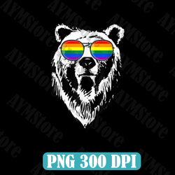 Gay Bear LGBTQ Rainbow Sunglasses Pride Flag Gifts For Men Png, LGBT Pride Png